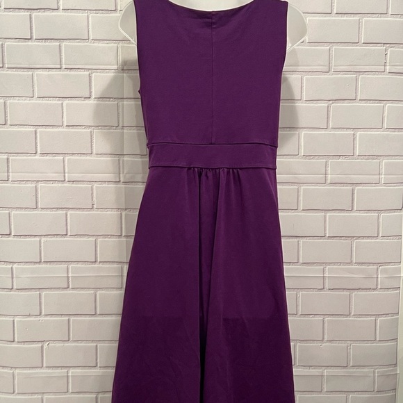 LANDS END purple v-neck long dress/size S - Picture 3 of 8